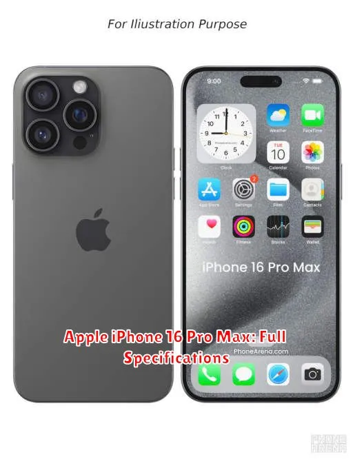 Apple iPhone 16 Pro Max: Full Specifications