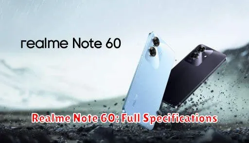 Realme Note 60: Full Specifications