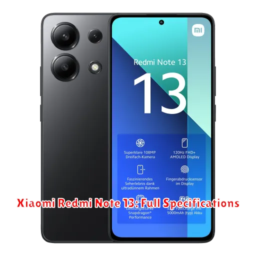Xiaomi Redmi Note 13: Full Specifications